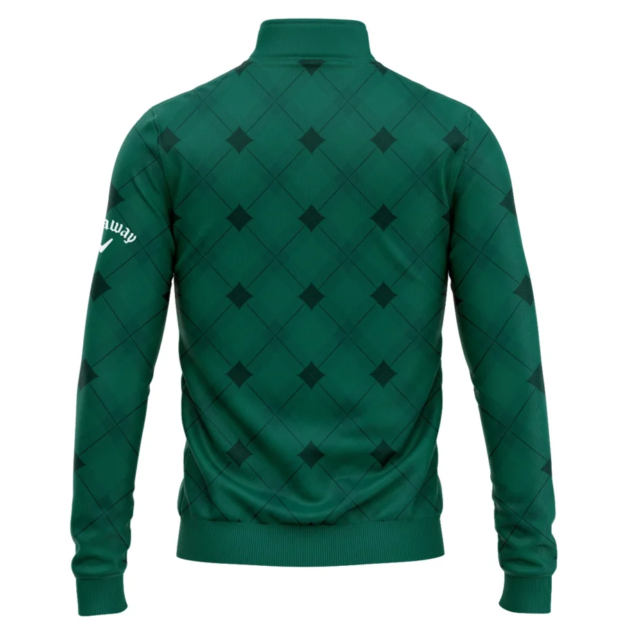 Golf Masters Tournament Green Argyle Pattern Callaway Quarter-Zip Jacket Style Classic Quarter-Zip Jacket