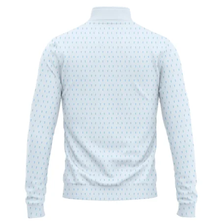 Golf Pattern Cup Light Blue Green 124th U.S. Open Pinehurst Quarter-Zip Jacket Style Classic Quarter-Zip Jacket