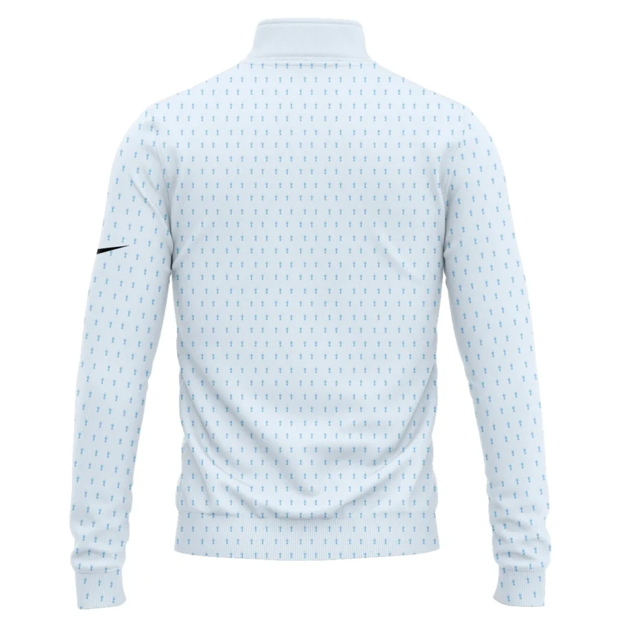 Golf Pattern Cup Light Blue Green 124th U.S. Open Pinehurst Nike Quarter-Zip Jacket Style Classic Quarter-Zip Jacket