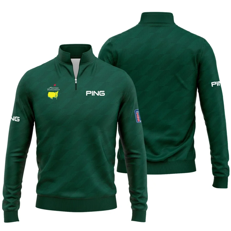 Masters Tournament Ping Star Dark Green Pattern Quarter-Zip Jacket Style Classic Quarter-Zip Jacket