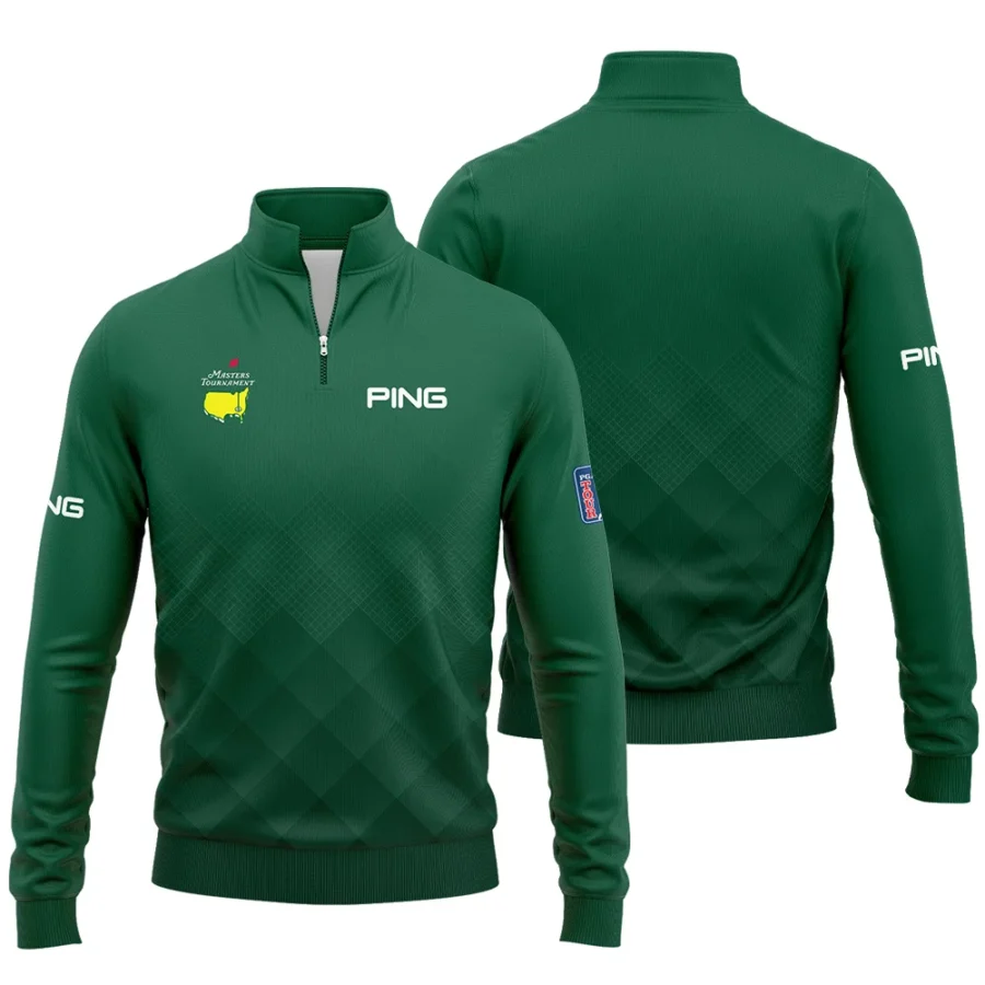 Masters Tournament Ping Gradient Dark Green Pattern Quarter-Zip Jacket Style Classic Quarter-Zip Jacket