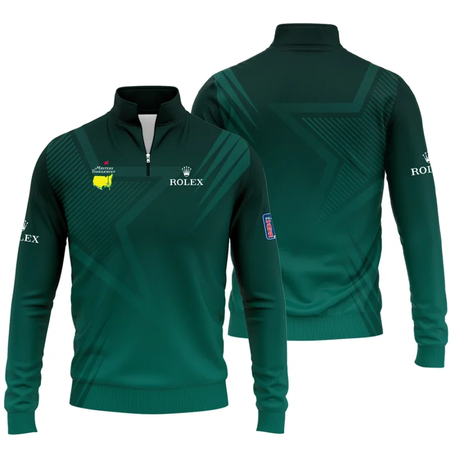 Sports Ping Masters Tournament Bomber Jacket Star Pattern Dark Green Gradient Golf Quarter-Zip Jacket Style Classic Quarter-Zip Jacket