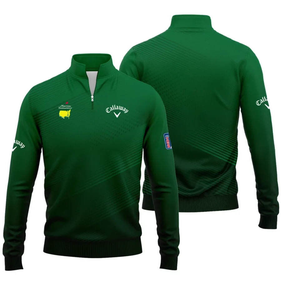 Masters Tournament Stripe Gradient Dark Green Abstract Pattern Callaway Quarter-Zip Jacket Style Classic Quarter-Zip Jacket