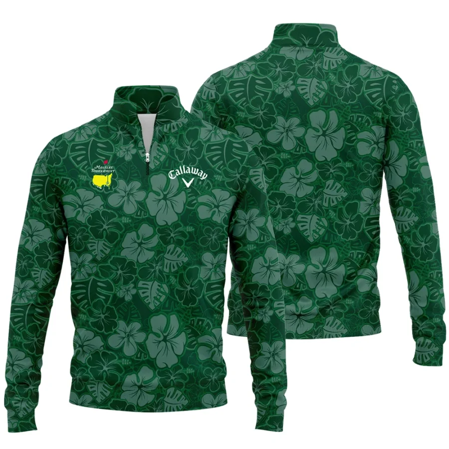 Masters Tournament Callaway Tileable Seamless Hawaiian Pattern Quarter-Zip Jacket Style Classic Quarter-Zip Jacket