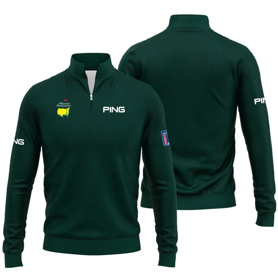 Masters Tournament Ping Pattern Sport Jersey Dark Green Quarter-Zip Jacket Style Classic Quarter-Zip Jacket