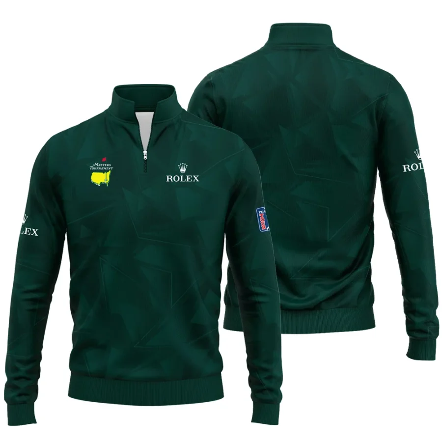 Dark Green Abstract Sport Masters Tournament Rolex Quarter-Zip Jacket Style Classic Quarter-Zip Jacket