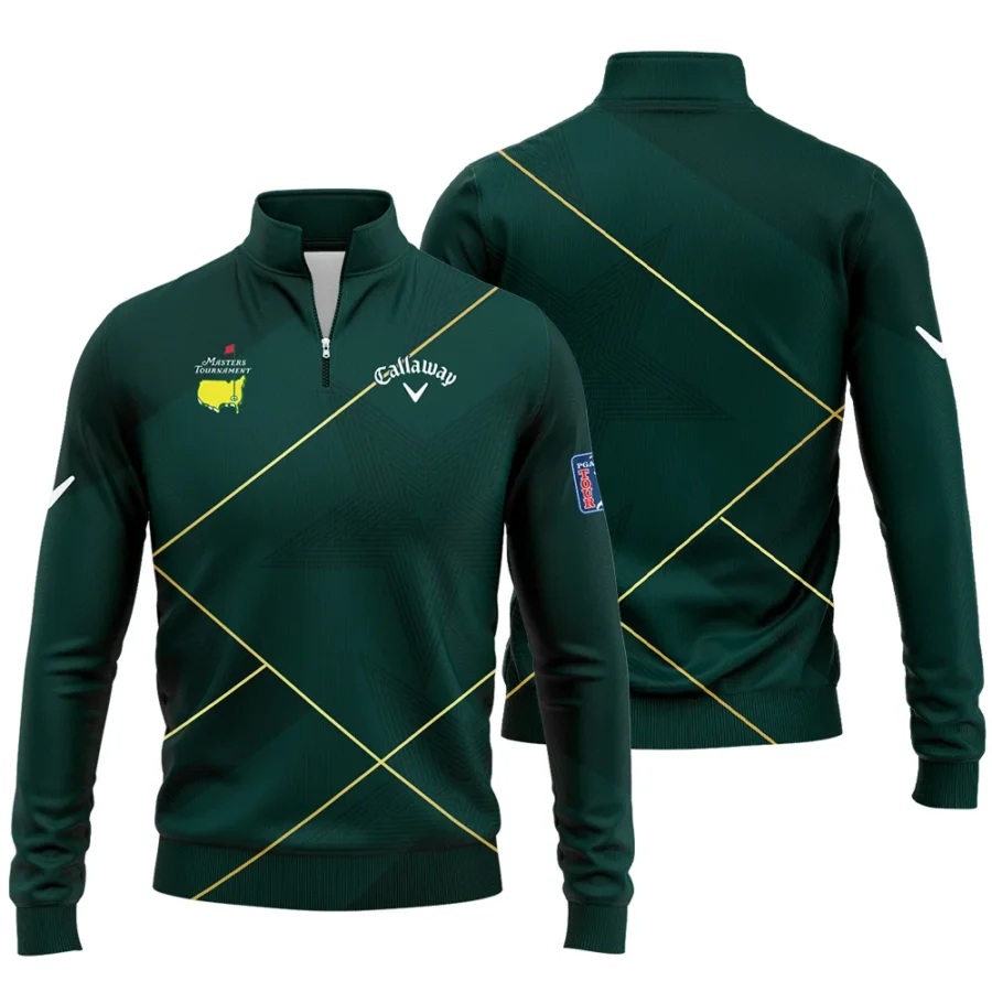 Golf Sport Dark Green Green Masters Tournament Callaway Quarter-Zip Jacket Style Classic Quarter-Zip Jacket