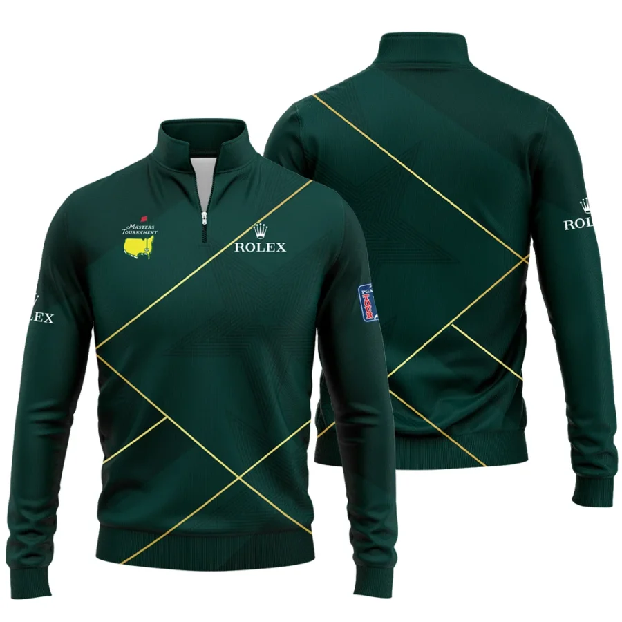 Golf Sport Dark Green Green Masters Tournament Rolex Quarter-Zip Jacket Style Classic Quarter-Zip Jacket