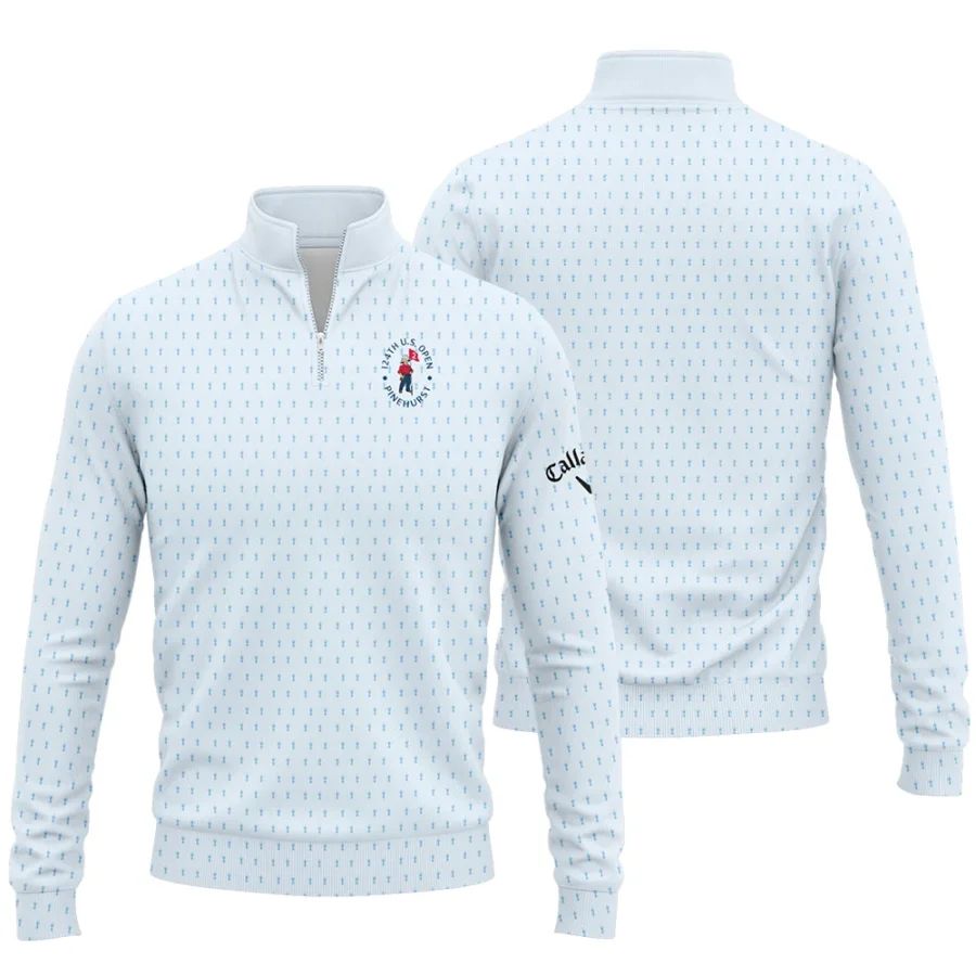 Golf Pattern Cup Light Blue Green 124th U.S. Open Pinehurst Callaway Quarter-Zip Jacket Style Classic Quarter-Zip Jacket