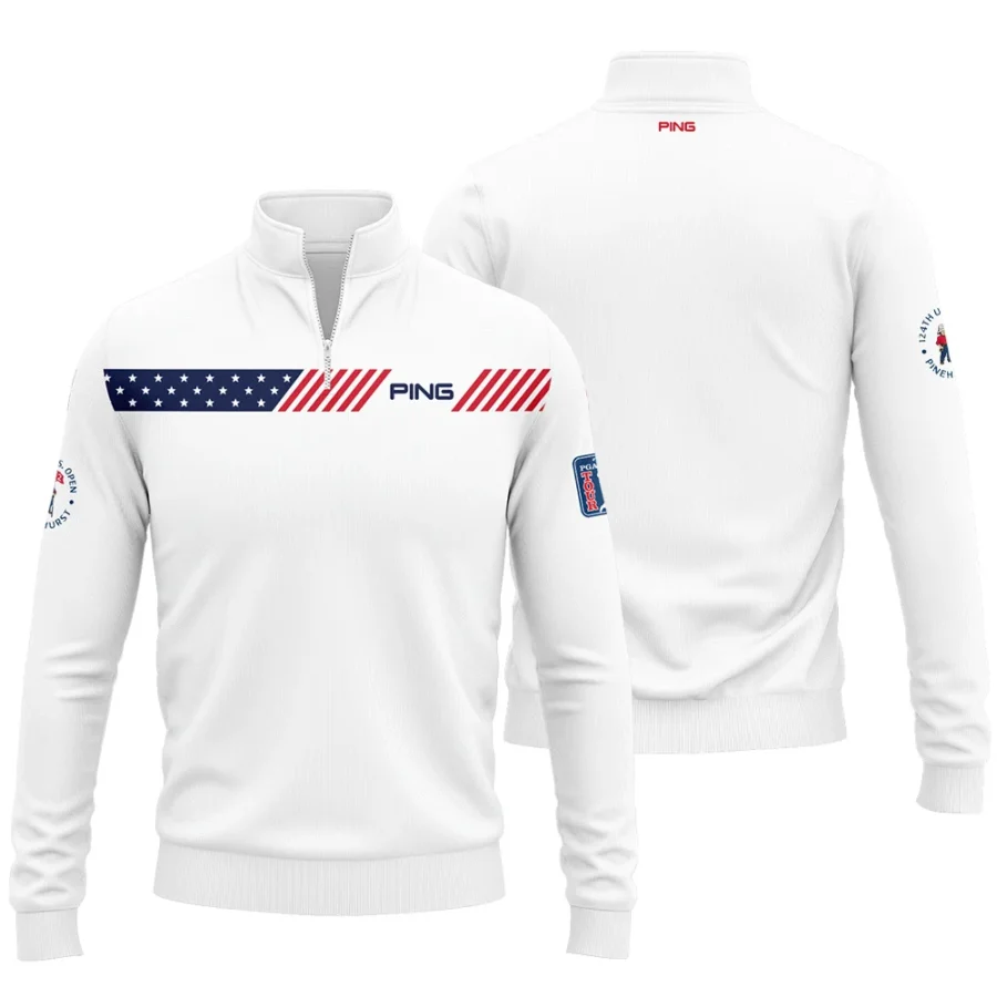 Golf Sport Flag American 124th U.S. Open Pinehurst Ping Quarter-Zip Jacket Style Classic Quarter-Zip Jacket