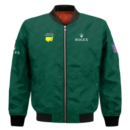 Masters Tournament Rolex Star Dark Green Pattern Bomber Jacket Style Classic Bomber Jacket