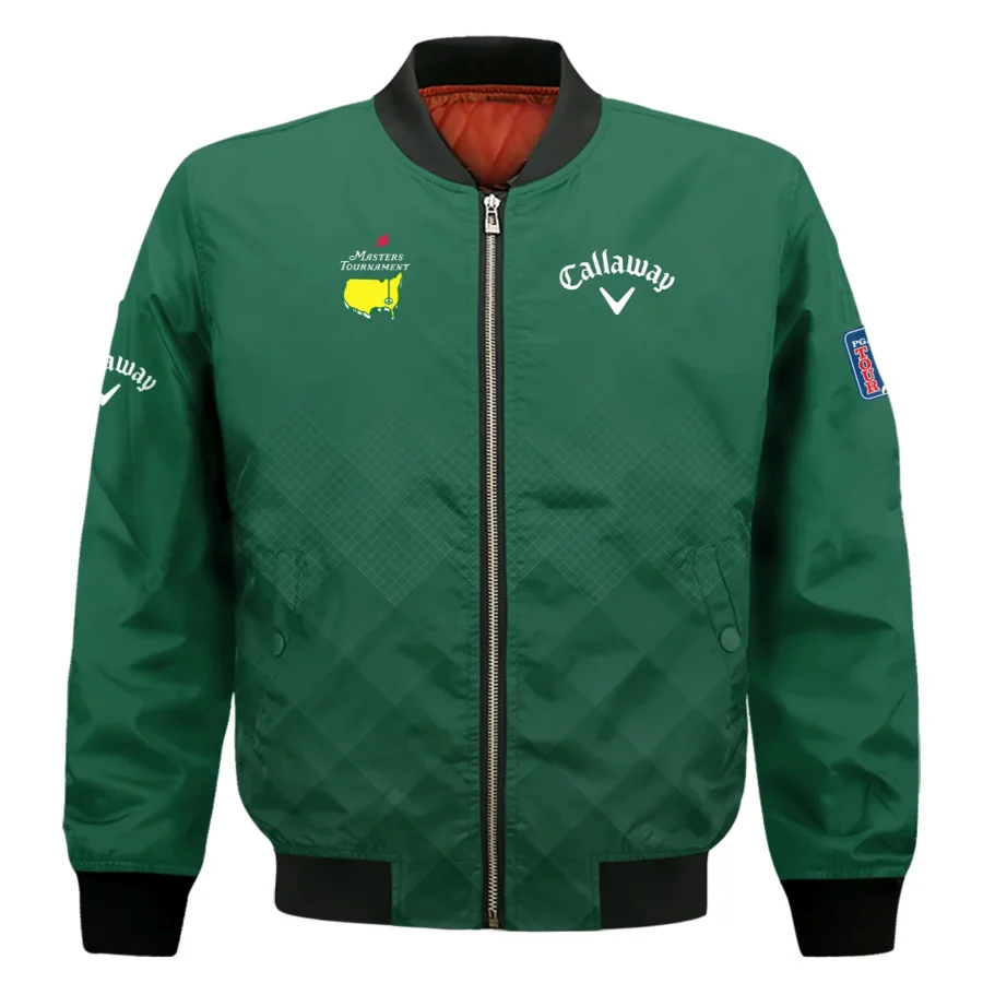 Masters Tournament Callaway Gradient Dark Green Pattern Bomber Jacket Style Classic Bomber Jacket