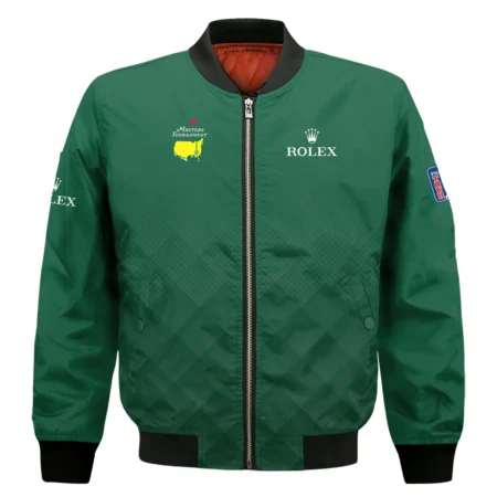Masters Tournament Rolex Gradient Dark Green Pattern Bomber Jacket Style Classic Bomber Jacket