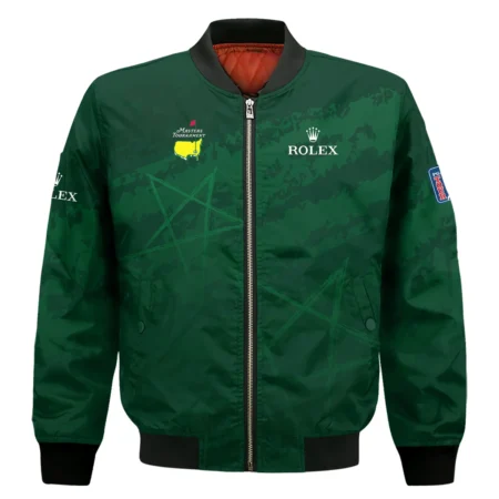 Stars Gradient Dark Green Grunge Pattern Masters Tournament Rolex Bomber Jacket Style Classic Bomber Jacket