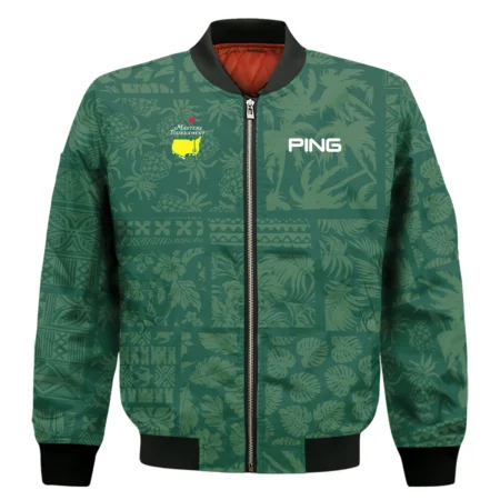 Masters Tournament Ping Hawaiian Style Fabric Patchwork Bomber Jacket Style Classic Bomber Jacket