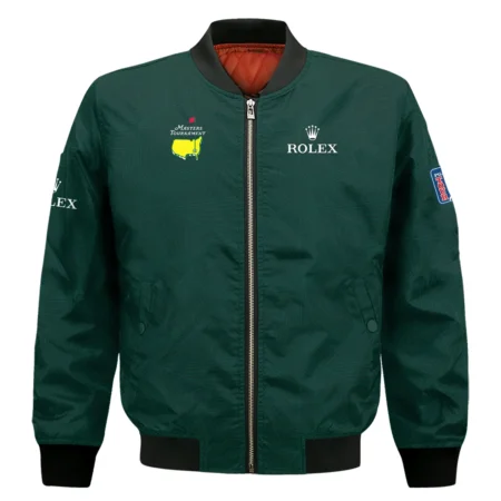 Masters Tournament Rolex Pattern Sport Jersey Dark Green Long Polo Shirt Style Classic Long Polo Shirt For Men