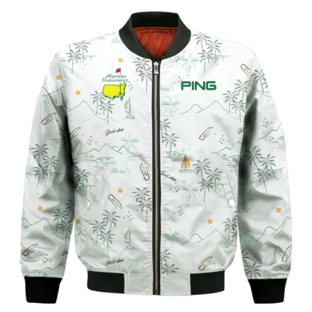 Island Seamless Pattern Golf Masters Tournament Ping Bomber Jacket Style Classic Bomber Jacket