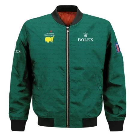 Golf Pattern Cup Green Masters Tournament Rolex Bomber Jacket Style Classic Bomber Jacket