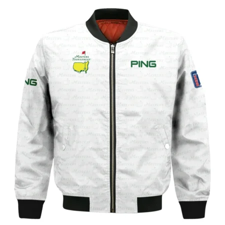 Golf Pattern Cup White Mix Green Masters Tournament Ping Bomber Jacket Style Classic Bomber Jacket