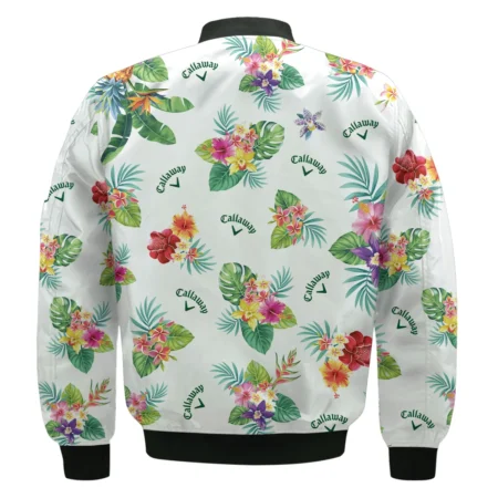 Callaway Hawaiian Flower Bomber Jacket Style Classic Bomber Jacket