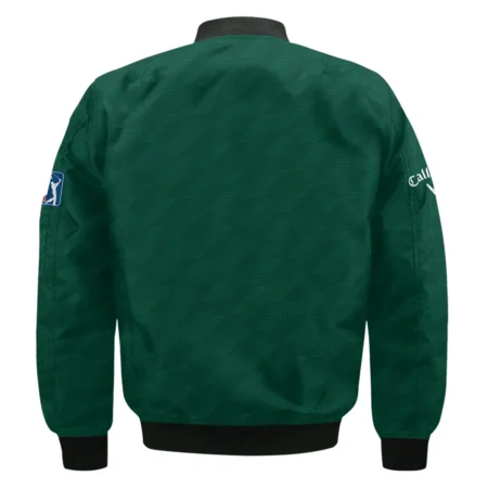 Masters Tournament Callaway Star Dark Green Pattern Bomber Jacket Style Classic Bomber Jacket