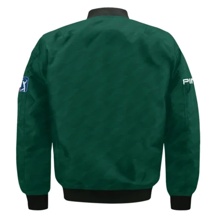 Masters Tournament Ping Star Dark Green Pattern Bomber Jacket Style Classic Bomber Jacket