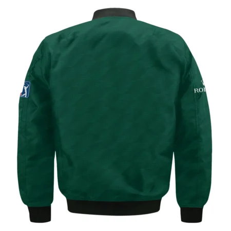 Masters Tournament Rolex Star Dark Green Pattern Bomber Jacket Style Classic Bomber Jacket