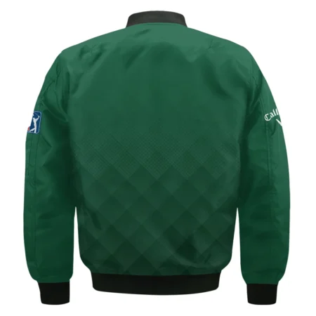 Masters Tournament Callaway Gradient Dark Green Pattern Bomber Jacket Style Classic Bomber Jacket