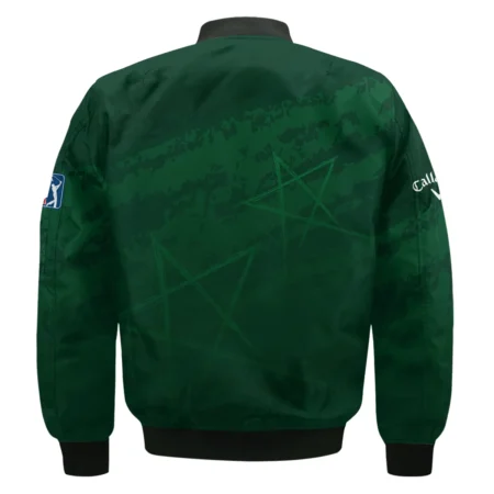 Stars Gradient Dark Green Grunge Pattern Masters Tournament Callaway Bomber Jacket Style Classic Bomber Jacket