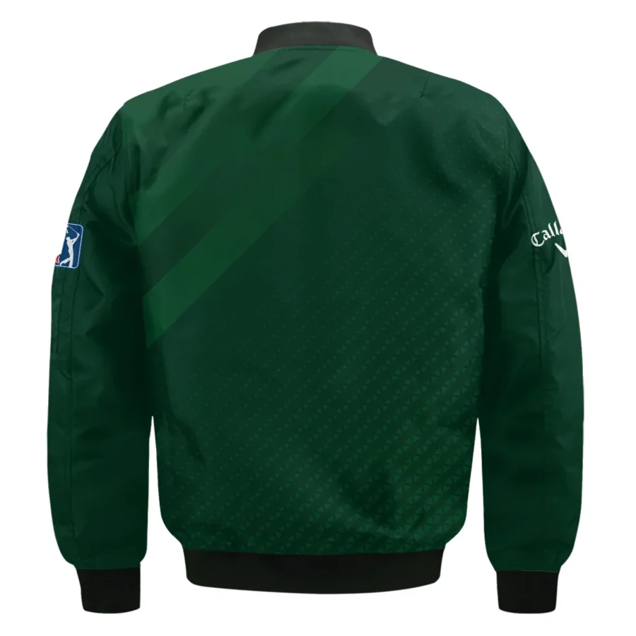 Callaway Gradient Dark Green Abstract Pattern Masters Tournament Bomber Jacket Style Classic Bomber Jacket