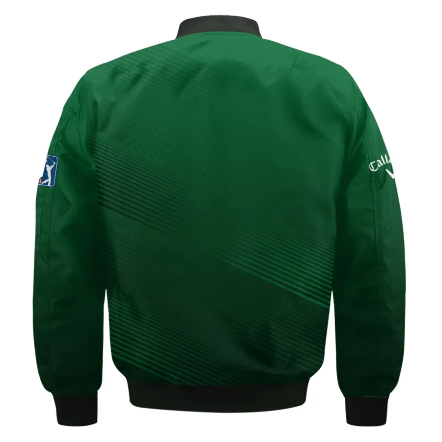 Masters Tournament Stripe Gradient Dark Green Abstract Pattern Callaway Bomber Jacket Style Classic Bomber Jacket