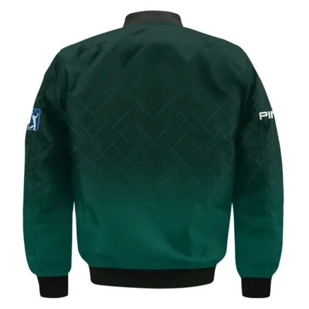 Ping Masters Tournament Sport Jersey Pattern Dark Green Bomber Jacket Style Classic Bomber Jacket