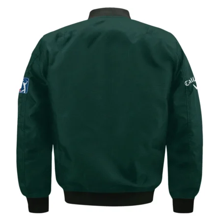 Masters Tournament Callaway Pattern Sport Jersey Dark Green Bomber Jacket Style Classic Bomber Jacket