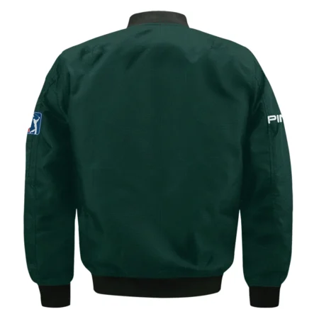 Masters Tournament Ping Pattern Sport Jersey Dark Green Bomber Jacket Style Classic Bomber Jacket