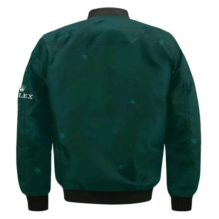 Stars Dark Green Golf Masters Tournament Rolex Bomber Jacket Style Classic Bomber Jacket