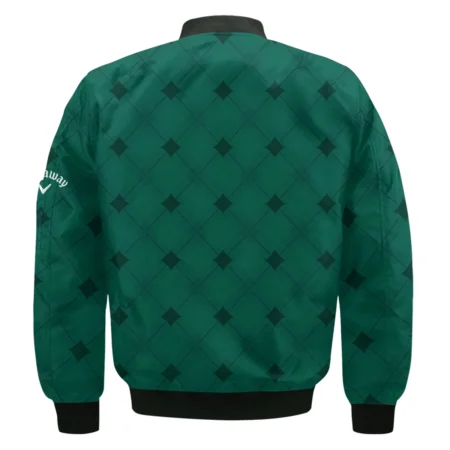 Golf Masters Tournament Green Argyle Pattern Callaway Bomber Jacket Style Classic Bomber Jacket