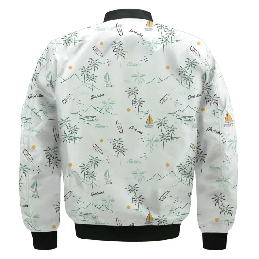 Island Seamless Pattern Golf Masters Tournament Callaway Bomber Jacket Style Classic Bomber Jacket