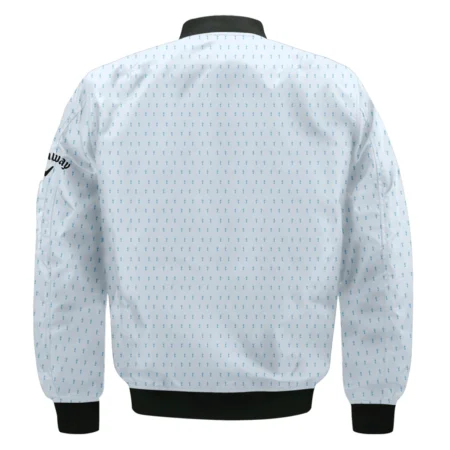 Golf Pattern Cup Light Blue Green 124th U.S. Open Pinehurst Callaway Bomber Jacket Style Classic Bomber Jacket