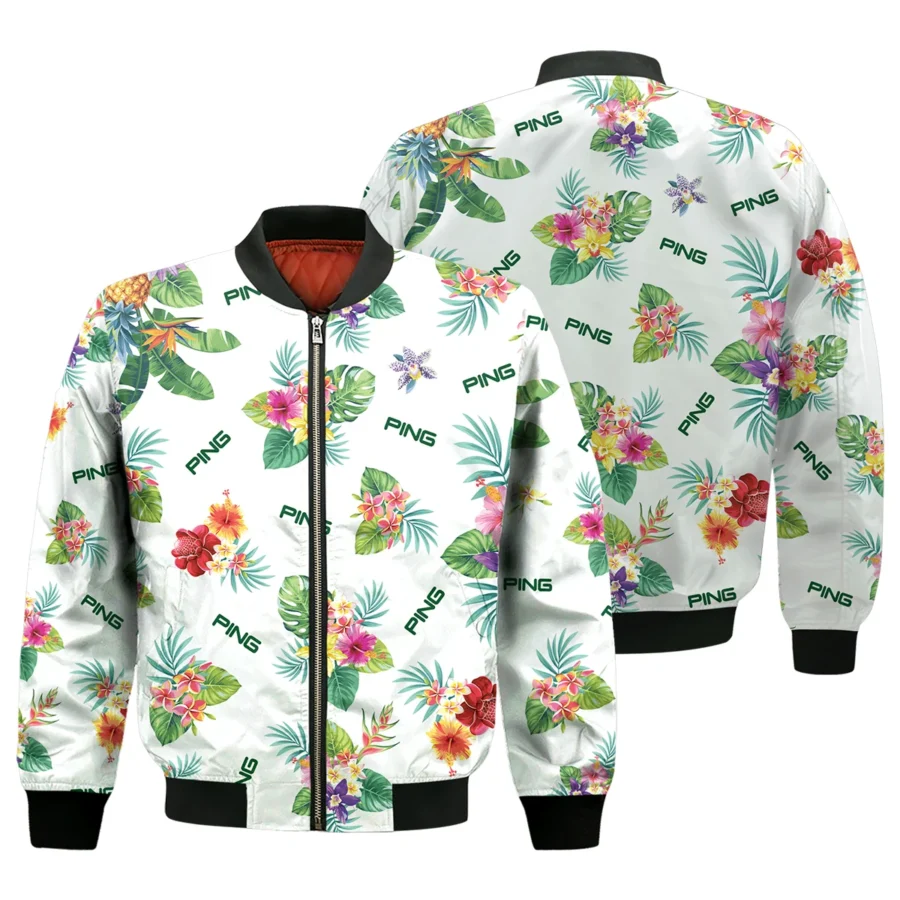 Ping Hawaiian Flower Bomber Jacket Style Classic Bomber Jacket