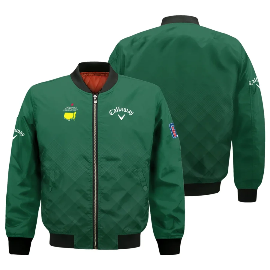 Masters Tournament Callaway Gradient Dark Green Pattern Bomber Jacket Style Classic Bomber Jacket