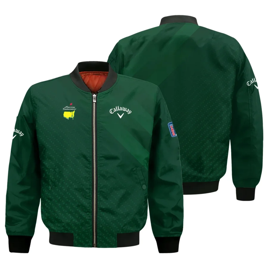 Callaway Gradient Dark Green Abstract Pattern Masters Tournament Bomber Jacket Style Classic Bomber Jacket