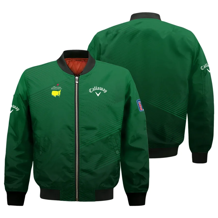 Masters Tournament Stripe Gradient Dark Green Abstract Pattern Callaway Bomber Jacket Style Classic Bomber Jacket