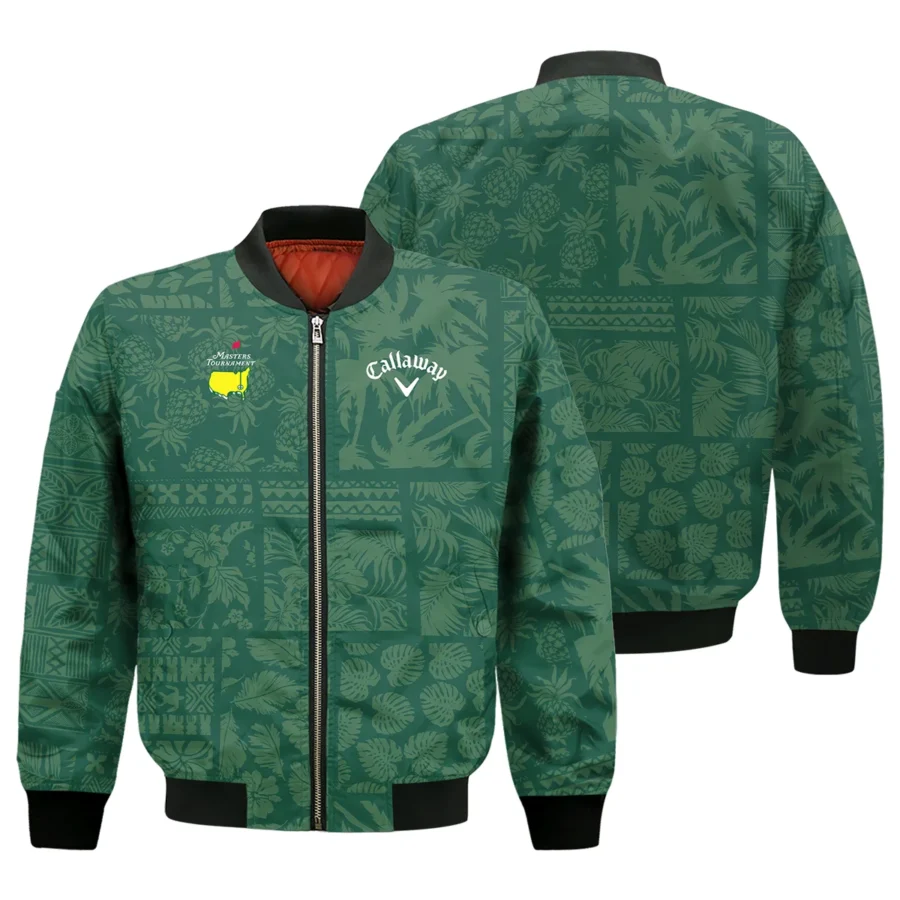 Masters Tournament Callaway Hawaiian Style Fabric Patchwork Bomber Jacket Style Classic Bomber Jacket