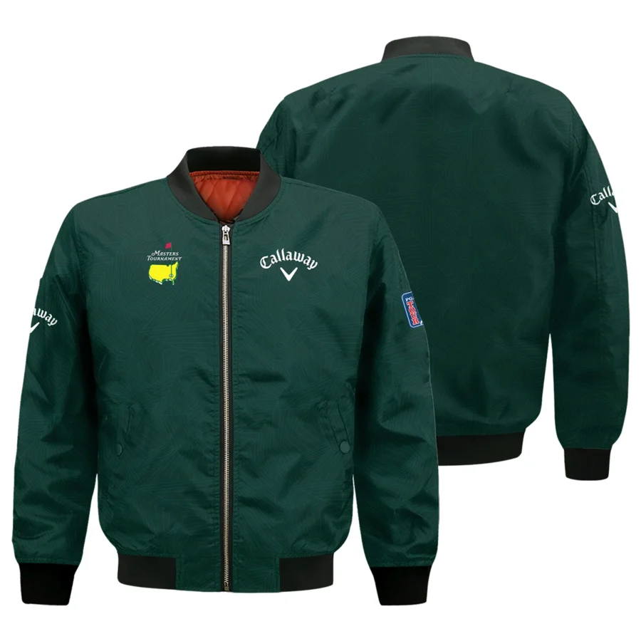 Masters Tournament Callaway Pattern Sport Jersey Dark Green Bomber Jacket Style Classic Bomber Jacket