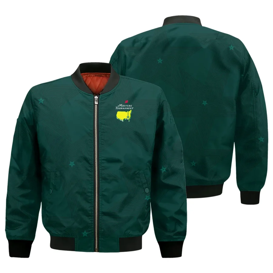 Stars Dark Green Golf Masters Tournament Bomber Jacket Style Classic Bomber Jacket