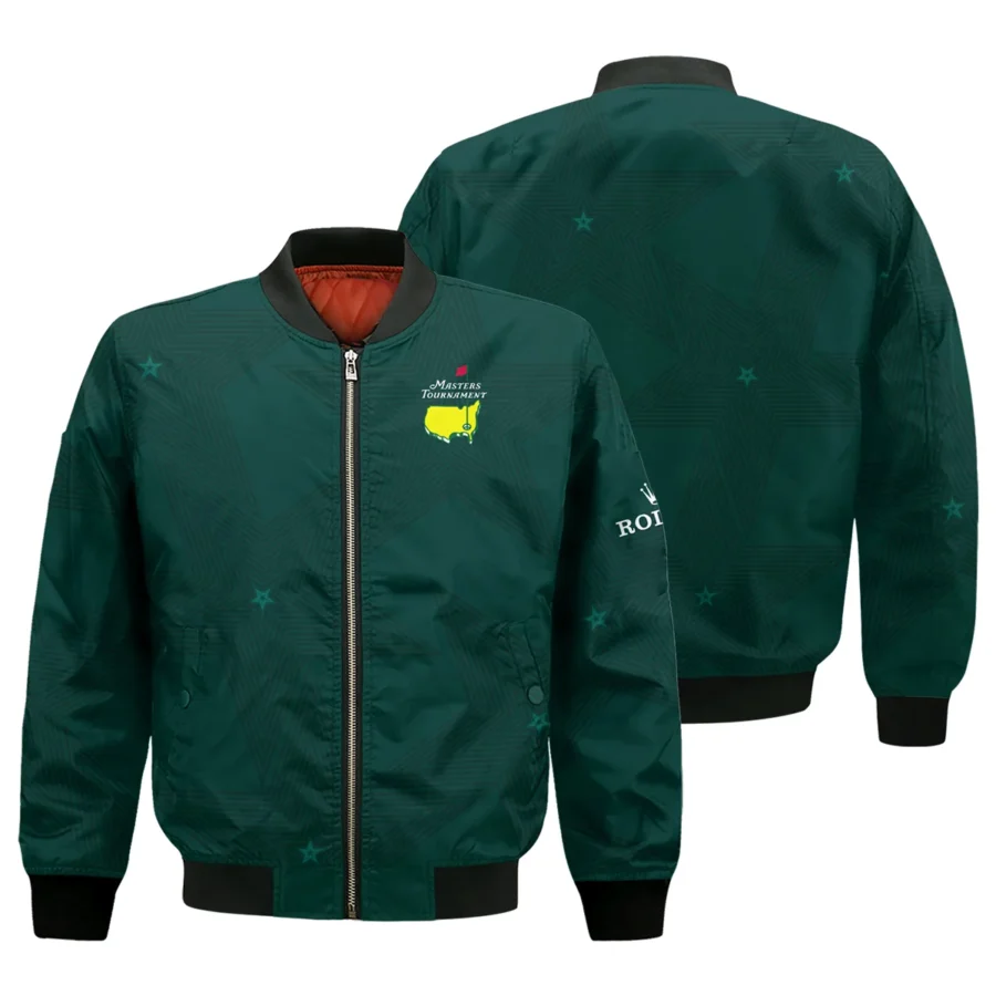 Stars Dark Green Golf Masters Tournament Rolex Bomber Jacket Style Classic Bomber Jacket