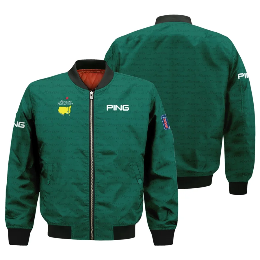 Golf Pattern Cup Green Masters Tournament Ping Bomber Jacket Style Classic Bomber Jacket