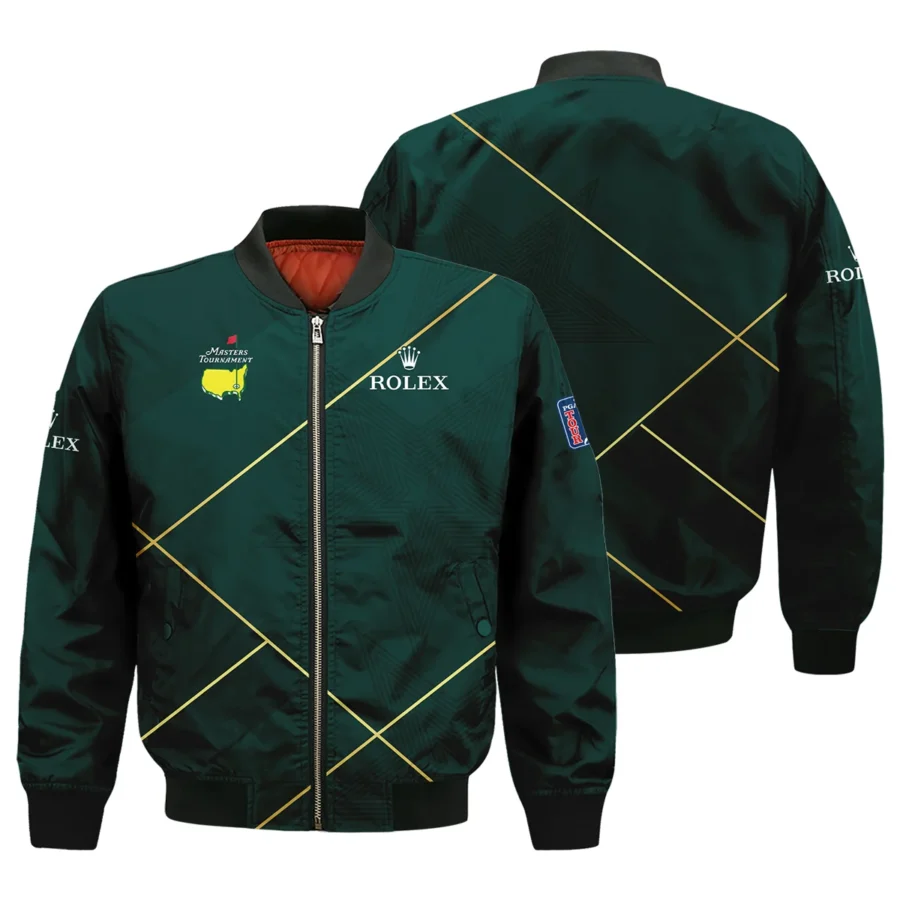 Golf Sport Dark Green Green Masters Tournament Rolex Bomber Jacket Style Classic Bomber Jacket