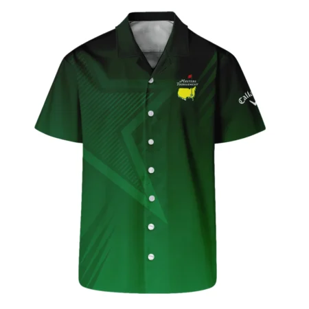 Masters Tournament Callaway Star Dark Green Pattern Hawaiian Shirt Style Classic Oversized Hawaiian Shirt