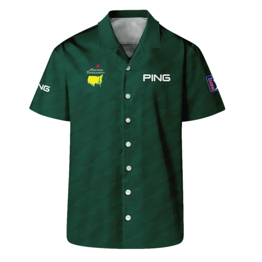 Masters Tournament Ping Star Dark Green Pattern Hawaiian Shirt Style Classic Oversized Hawaiian Shirt